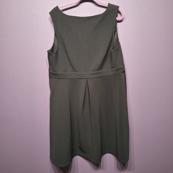 Isadora womems 2x black ribbed fit and flare dress scalloped neckline sleeveless - Picture 4 of 8